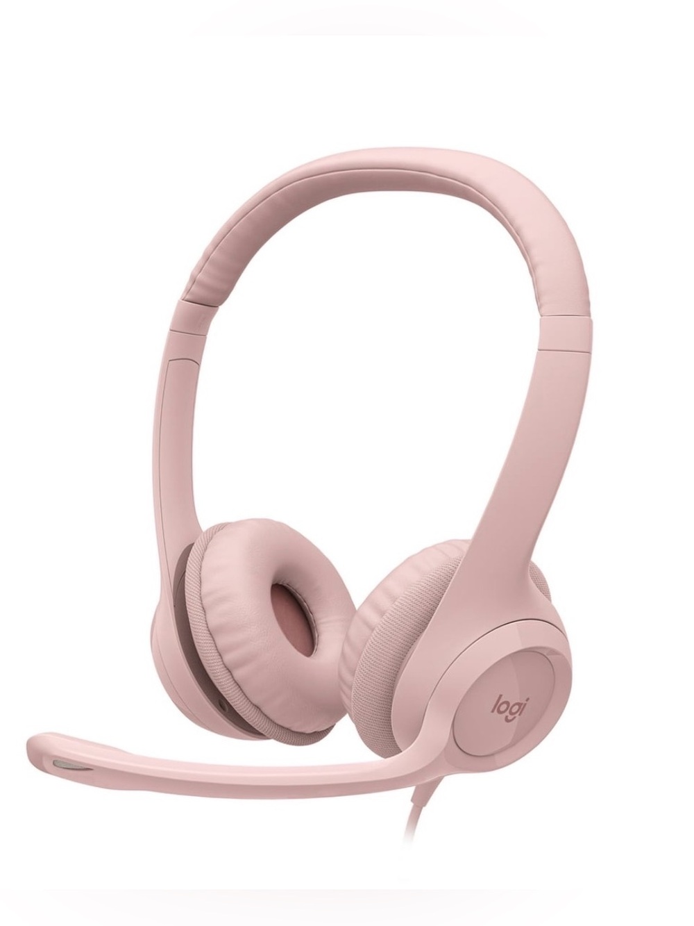 Logitech H390 USB Noise Cancelling Headset in Rose Pink